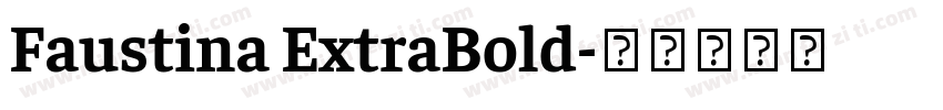 Faustina ExtraBold字体转换
